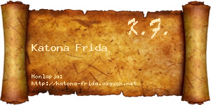 Katona Frida névjegykártya