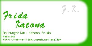 frida katona business card
